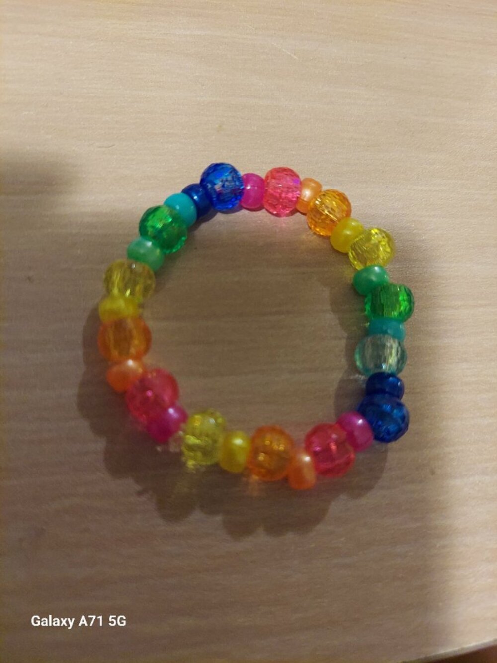 Colorful Handcrafted Pony Bead Bracelet